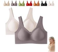 QHQQXN Bra Strip Wireless Push-Up Bra for Women Seamless Soft Comfort Lifting Wire- Bra