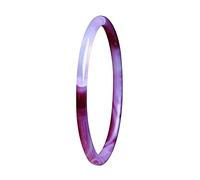 QHQQXN Brazalete Elegante de Jade para Mujer, Pulsera de Jade de Color púrpura Natural con ágata de calcedonia, Estilo étnico, con Caja (58 mm)