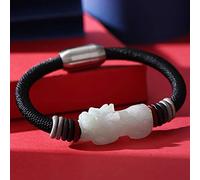 QHQQXN CCXXYGWJ Pulsera de Piedras Preciosas Naturales Cinabrio Natural Seis Palabras Mantra Reiki Pulsera de meditación Pulsera de Hilo Rojo Tejida a Mano Talismán para la Prosperidad Dinero Buena