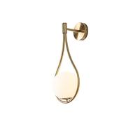 QHQQXN Chandelier Chinese Gold LED Wall Sconces Aluminum High-End Luxury Glass Wall Light Plug-in Reading Lamps Suitable for Corridor, Loft,Passage, Cafe, Ceiling Lighting Device Sconce Durable (C