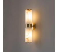 QHQQXN Chandelier Chinese Style Simple Cylindrical Snowflake Stone Sconce Natural Marble Lamp Shade Stone Wall Lamp Fixtures.(S)