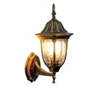 QHQQXN Chandelier E27 Wall Lantern Traditional Retro Antirust Aluminum Glass Exterior Wall Sconce Courtyard Outdoor Wall Lamp Aisle Porch Waterproof Bracket Light Decoration Durable (Color : Gold_