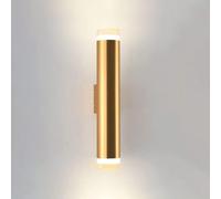 QHQQXN Chandelier European Wall Sconces 10W LED Bracket Lights Long Tube Downlight Indoor Wall Lamp Aluminum Housing Wall Fixture Gold Walls Lantern 2-Lights Bedrooms Wall Light,Modern Decor