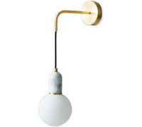QHQQXN Chandelier European White Marble Wall Lamp,High Transparency Glass Lampshade Wall Lighting,Brass Rust Proof Lamp Holder Indoor Wall Lantern