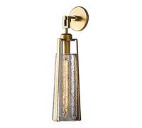 QHQQXN Chandelier Modern Simplicity Copper Wall Sconces Long E14 High-End Atmosphere Glass Wall Light Fixture Plug-in Salt Lamp Suitable for Bedroom, Loft, Studyroom Decorative Lighting Sconce Dur