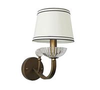 QHQQXN Chandelier Modern Simplicity Iron Wall Sconces Fabric Shade Lights Vintage Fashion E14 Wall Light Bronze Plug-in Reading Lamps Suitable for Bedroom, Corridor, Bar, Cafe Decorative Lighting