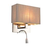 QHQQXN Chandelier Modern Simplicity Stainless Steel Wall Sconces E27 Metal Lighting High-End Atmosphere Wall Mounted Spot Light Suitable for Corridor, Bedroom, Studyroom Decorative Lamps Sconce Du