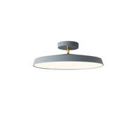 QHQQXN Chandelier Nordic Style Round Home Lighting Rotatable Lamp Body Semi Flush Mount Ceiling Light Fixture Cold/Warm/Neutral Light.(Grey,M)