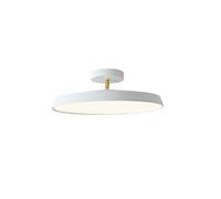 QHQQXN Chandelier Nordic Style Round Home Lighting Rotatable Lamp Body Semi Flush Mount Ceiling Light Fixture Cold/Warm/Neutral Light.(Grey,M)