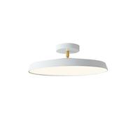 QHQQXN Chandelier Nordic Style Round Home Lighting Rotatable Lamp Body Semi Flush Mount Ceiling Light Fixture Cold/Warm/Neutral Light.(Grey,M)