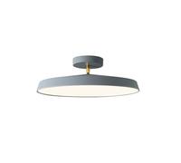 QHQQXN Chandelier Nordic Style Round Home Lighting Rotatable Lamp Body Semi Flush Mount Ceiling Light Fixture Cold/Warm/Neutral Light.(Grey,M)