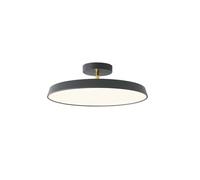 QHQQXN Chandelier Nordic Style Round Home Lighting Rotatable Lamp Body Semi Flush Mount Ceiling Light Fixture Cold/Warm/Neutral Light.(Grey,M)