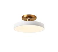 QHQQXN Chandelier Round Indoor LED Semi Flush Mount Ceiling Lamp Three-Color Dimmable Close to Ceiling Light Fixtures Ceiling Light.(White,11.8in)