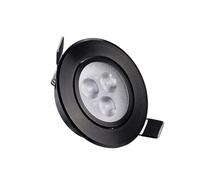 QHQQXN Chandelier Spotlight Black Led Downlights 5W Directional Led Spotlight Die-Casting Aluminum Inclined Ceiling Lamp 120° Beam Angle(Neutral White 4000K)