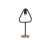 QHQQXN Chandelier Table Lamp-Industrial Table Lamp Bedside Lamp, Wooden Bedside Night Stand Modern Desk Lamp for Bedroom, Black (Size : Style 2) Small Gift