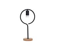 QHQQXN Chandelier Table Lamp-Industrial Table Lamp Bedside Lamp, Wooden Bedside Night Stand Modern Desk Lamp for Bedroom, Black (Size : Style 2) Small Gift
