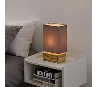 QHQQXN Chandelier Vintage Wooden Table Lamp, Creative Retro Wood Bedside Table Lamp with Drawer, Deco Drawer Box in A Retro Look, Fabric Lampshade, Rustic Table Light for Living Room, Bedroom, E27