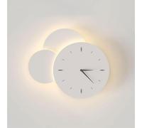 QHQQXN Chandelier White Wall Sconce LED Wall Light Nordic Wall Lamp Indoor Art Deco Wall Clock, Geometric Wall Mount Lighting Fixture(3000K,Square)