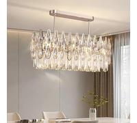 QHQQXN Chandeliers Crystal Ceiling Lights Duplex Building Living Room Building Stairway Long Villa Hollow Post Modern Light Luxury Crystal Lamp,For Decoration