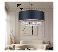 QHQQXN Chandeliers Crystal Ceiling Lights Modern Fabric Crystal Pendant Ceiling Creative Classic Round Hanglamp For Living Room Bedroom Decoration Lamparas,For Decoration