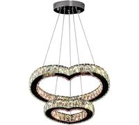 QHQQXN Chandeliers Crystal Chandelier, Led Branch Heart-SD Simple Restaurant Light Warm Romantic Bedroom Lamp Living Room,Chandelier