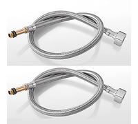 QHQQXN Conector de Grifo de Cocina Manguera de Suministro de Acero Inoxidable Extensión de línea de Suministro de Grifo de Fregadero Rosca de compresión Hembra de 1/2 Pulgada x Conector Macho M10