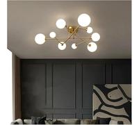 QHQQXN Copper LED Chandelier Pendant Lights Modern Luxury Ceiling Lamp Gold Hanging Light Fixtures for Living Room Bedroom Dining Room Kitchen Indoor Decorative Lighting(Cold Light,9 Head) LWX