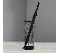 QHQQXN Entryway Umbrella Stand Holder with Large Capacity Drip Tray Perfect for Home Hotel Lobby and Office Black