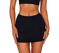 QHQQXN Falda Negra para Mujer, Minifalda Sexy, Faldas Tipo lápiz Ajustadas, Faldas Cortas Informales, Trajes para Discotecas, Trabajo Escolar