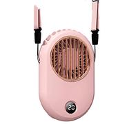 QHQQXN Feng Shui, Mini Ventilador Que se Puede Colgar en el Cuello, la Cintura o la Mano, Mini Ventilador de 3 velocidades con Pantalla de visualización, Ventilador de refrigeración para el hogar, al