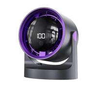 QHQQXN Feng Shui, Ventilador de Escritorio portátil, Ventilador USB Recargable con Clip y Soporte Resistentes, Ventiladores de Escritorio de 1 a 100 velocidades con Pantalla LED, Ventilador de Mesa