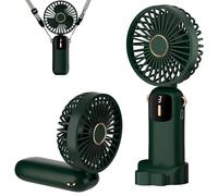 QHQQXN Feng Shui, Ventilador de Mano, Mini Ventilador portátil de Mano con 5 velocidades, Mini Ventilador Ajustable de 180 °, Ventiladores de Mano, Ventiladores de Escritorio Plegables con Pantalla