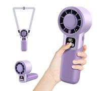 QHQQXN Feng Shui, Ventilador portátil de Mano, Mini Ventiladores Turbo de Alta Velocidad 3 en 1, Ventilador Personal Recargable de 3600 mAh con Pantalla LED, Ventiladores de Bolsillo pequeños