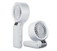 QHQQXN Feng Shui, Ventilador portátil de Mano, regulación Continua de Velocidad, Pantalla Digital LED, aspas de Grado aerodinámico, conducto de Eje ciclónico, batería de 5000 mAh para Uso portátil y