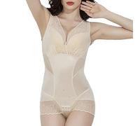 QHQQXN Full Body Shaper for Women Tummy Control Shapewear Butt Lifter Thigh Slimmer Built in Bra Open Crotch Bodysuit