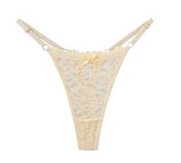 QHQQXN Generisch Calzoncillos de Mujer Bragas Ropa Interior Bragas de Encaje Bragas de Mujer Tanga de Cintura Baja con Pajarita Diseño Hueco para Mayor Comodidad