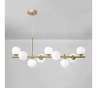 QHQQXN Glass Sputnik Chandelier Pendant Lighting 7-Light Dining Room Mid Century Modern Chandelier with Smoke Grey Glass Globe Shade Ceiling Hanging Light for Living Room Farmhouse Bedroom Kitchen