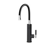 QHQQXN Grifo Calentador de Agua eléctrico instantáneo: Grifo para Fregadero de Cocina de Acero Inoxidable de para Agua Caliente rápida, caño Moderno, diseño Negro Elegante nergética,