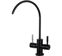 QHQQXN Grifo con filtro de agua potable, grifo para fregadero de cocina, negro, rotación de 360 grados, grifo purificador para fregadero de cocina, se adapta a todos los sistemas de filtro de agua y