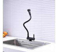 QHQQXN Grifo Flexible de Cocina Grifo de Cocina Plegable Negro con caño Flexible Grifo Plegable para Fregadero de Cocina con 3 chorros para Elegir Grifos para el hogar