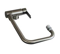 QHQQXN Grifos mezcladores de Cocina Plegables, grifos de Cocina con Ventana Frontal Mezclador Grifo de Fregadero Gris Giratorio Agua fría y Caliente Grifos mezcladores de Cocina de Acero Inoxidable