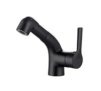 QHQQXN Grifos Monomando para Lavabo de baño, Grifo Monomando con un Orificio y rociador desplegable, Grifo para Fregadero de Barra, Grifo Mezclador para Lavabo, para baño de Hotel, balcón (