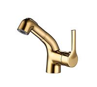 QHQQXN Grifos Monomando para Lavabo de baño, Grifo Monomando con un Orificio y rociador desplegable, Grifo para Fregadero de Barra, Grifo Mezclador para Lavabo, para baño de Hotel, balcón (