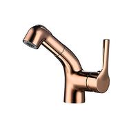 QHQQXN Grifos Monomando para Lavabo de baño, Grifo Monomando con un Orificio y rociador desplegable, Grifo para Fregadero de Barra, Grifo Mezclador para Lavabo, para baño de Hotel, balcón (