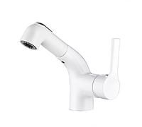 QHQQXN Grifos Monomando para Lavabo de baño, Grifo Monomando con un Orificio y rociador desplegable, Grifo para Fregadero de Barra, Grifo Mezclador para Lavabo, para baño de Hotel, balcón (