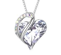 QHQQXN HHRLCH Collar de Plata de Ley 925 con Corazón del Océano para Mujer, Collar con Corazón de Océano, Collar Multicolor con Circonitas para Fiesta Informal, Collar Titanic Corazón del Océano,