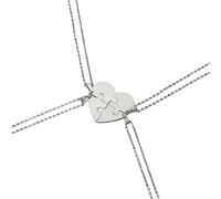 QHQQXN HHRLCH Collar de Plata de Ley 925 con Pieza de Rompecabezas para Mujeres y Hombres, Collar con Colgante de corazón de Amor de 2/3/4/5/6 Piezas, Collar de Rompecabezas del Milenio, Collar de