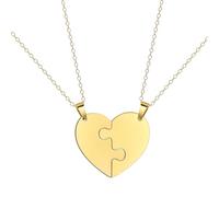 QHQQXN HHRLCH Collar de Plata de Ley 925 con Pieza de Rompecabezas para Mujeres y Hombres, Collar con Colgante de corazón de Amor de 2/3/4/5/6 Piezas, Collar de Rompecabezas del Milenio, Collar de