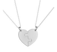 QHQQXN HHRLCH Collar de Plata de Ley 925 con Pieza de Rompecabezas para Mujeres y Hombres, Collar con Colgante de corazón de Amor de 2/3/4/5/6 Piezas, Collar de Rompecabezas del Milenio, Collar de