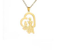 QHQQXN HHRLCH Collar de Plata de Ley 925 para mamá y yo, Collar de corazón para Madre e Hija para Mujeres y niñas, Collar para mamá e Hija, Collar de guardería para mamá y yo, Juego de Collar para